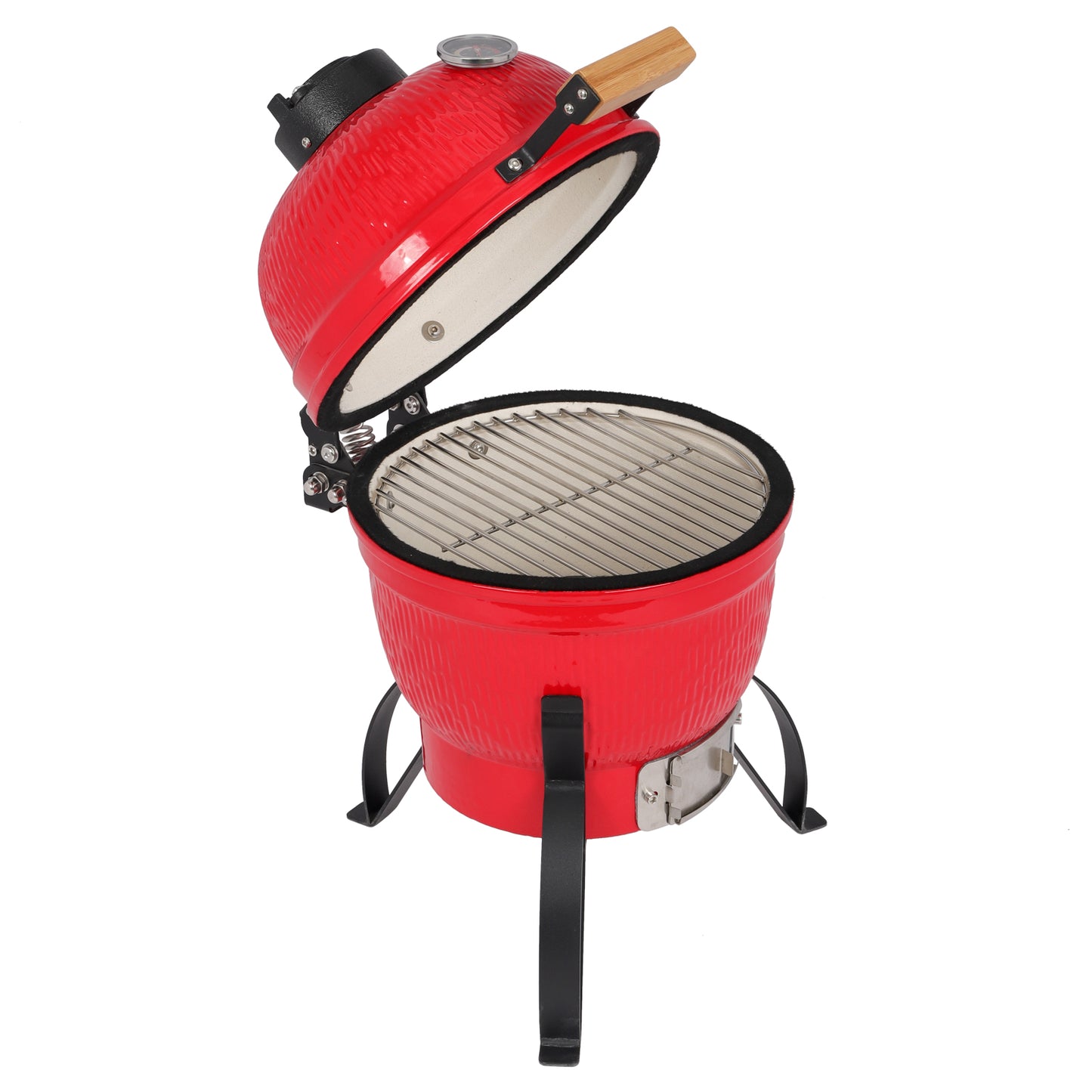 13in Round Ceramic Charcoal Grill Orange
