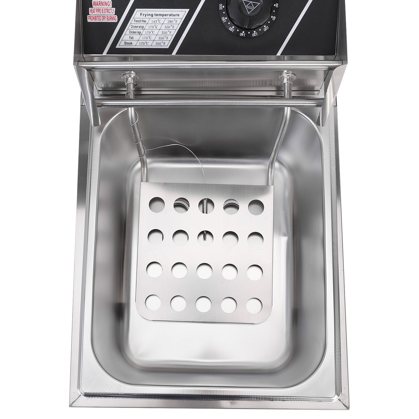 【Old code-56252372】 EH81 2500W 220-240V 6.3QT/6L Stainless Steel Single Cylinder Electric Fryer UK Plug