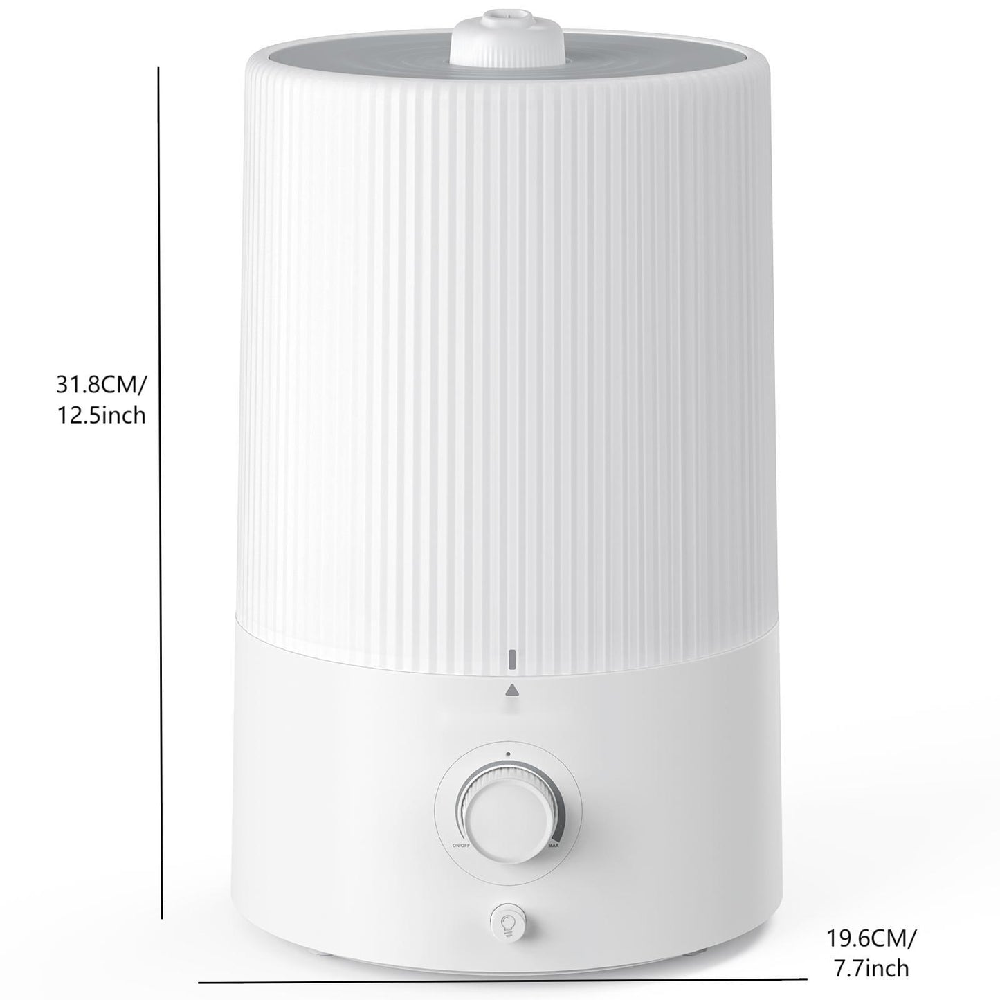 4L Top Fill Ultrasonic Cool Mist Humidifiers for Bedroom, with Oil Diffuser and Nightlight, for Baby Nursery & Plants, for Large Room, Lasts Up to 50 Hours, Auto Shut-Off