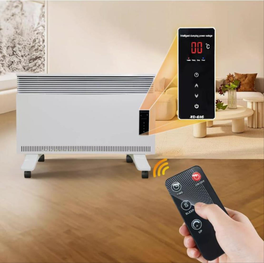 NEW 1200W White Glass Free Standing/Wall Mounted Electric Panel Convector Heater