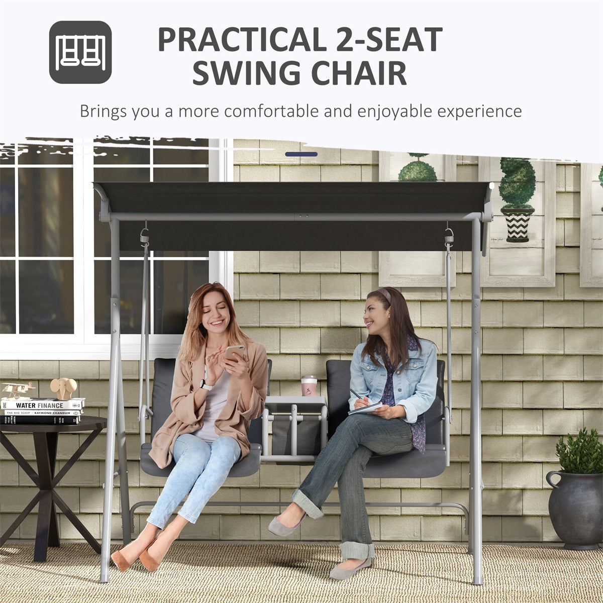 2 seats Outdoor Patio Swing Chair ( Amazon Shipping)( Prohibited by WalMart )