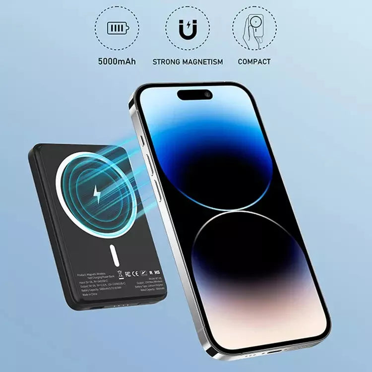 Fast Wireless Charging Magnetic Power Bank Battery for iPhone Samsung Android