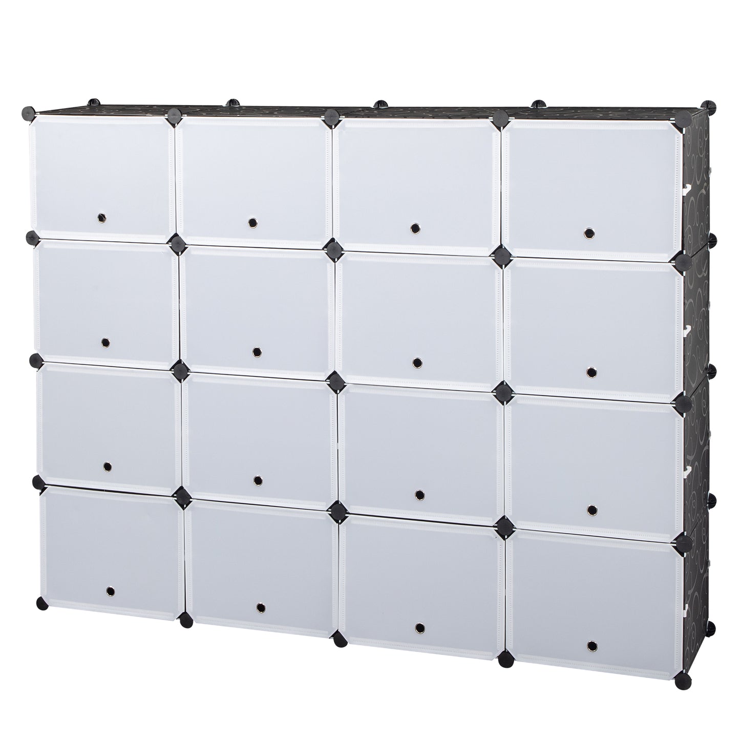 8-Tier Portable 64 Pair Shoe Rack Organizer 32 Grids Tower Shelf Storage Cabinet Stand Expandable for Heels, Boots, Slippers, Black
