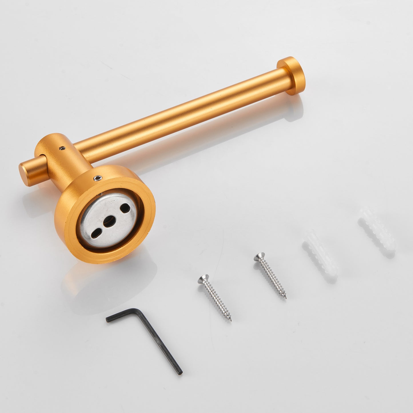 Bathroom Hardware Set, Thicken Space Aluminum 6 PCS Towel bar Set- Brushed Gold 24 Inches Wall Mounted[Unable to ship on weekends, please place orders with caution]