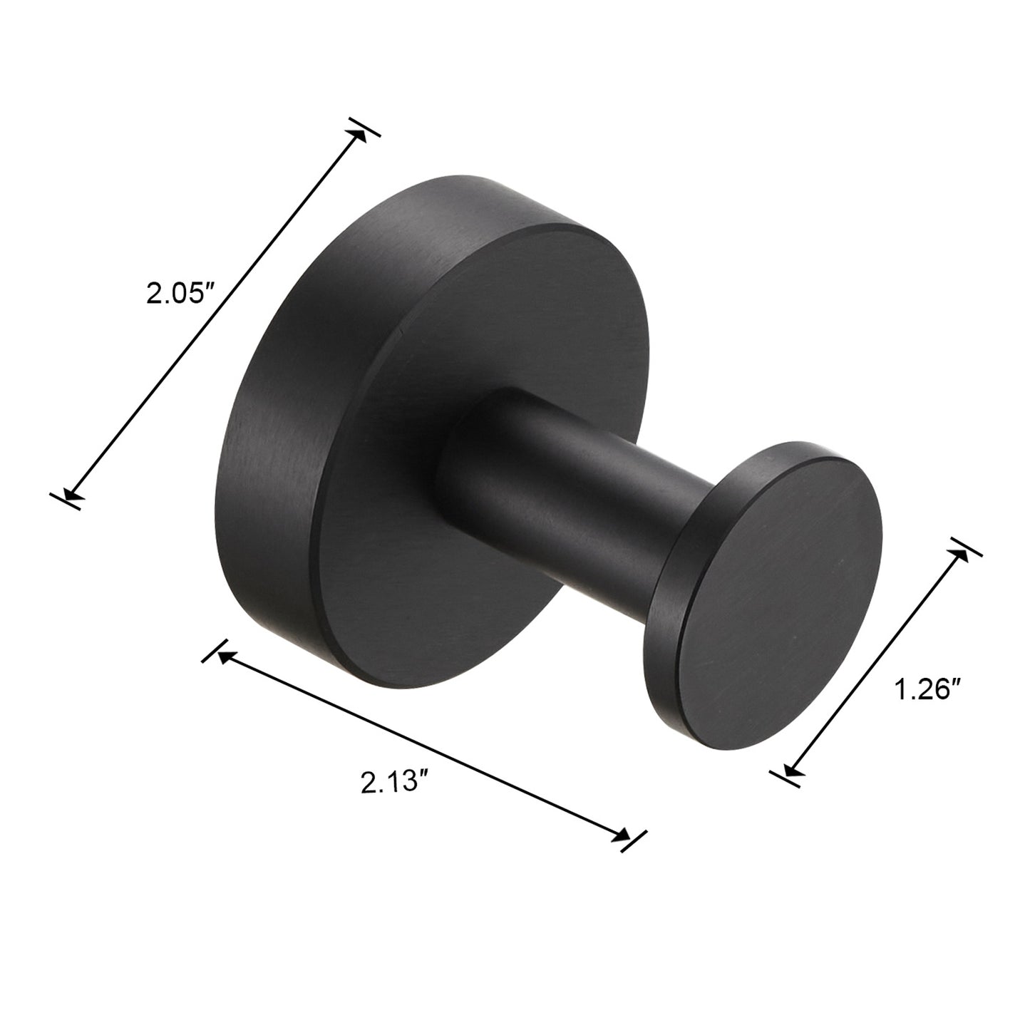 Round Base Wall Hanging Coat Hook with Screws- Matte Black Towel Hook, 4 Pack, for Entry Shoe Cabinet, Wardrobe Bathroom Bedroom Furniture Hardware[Unable to ship on weekends, please place orders with