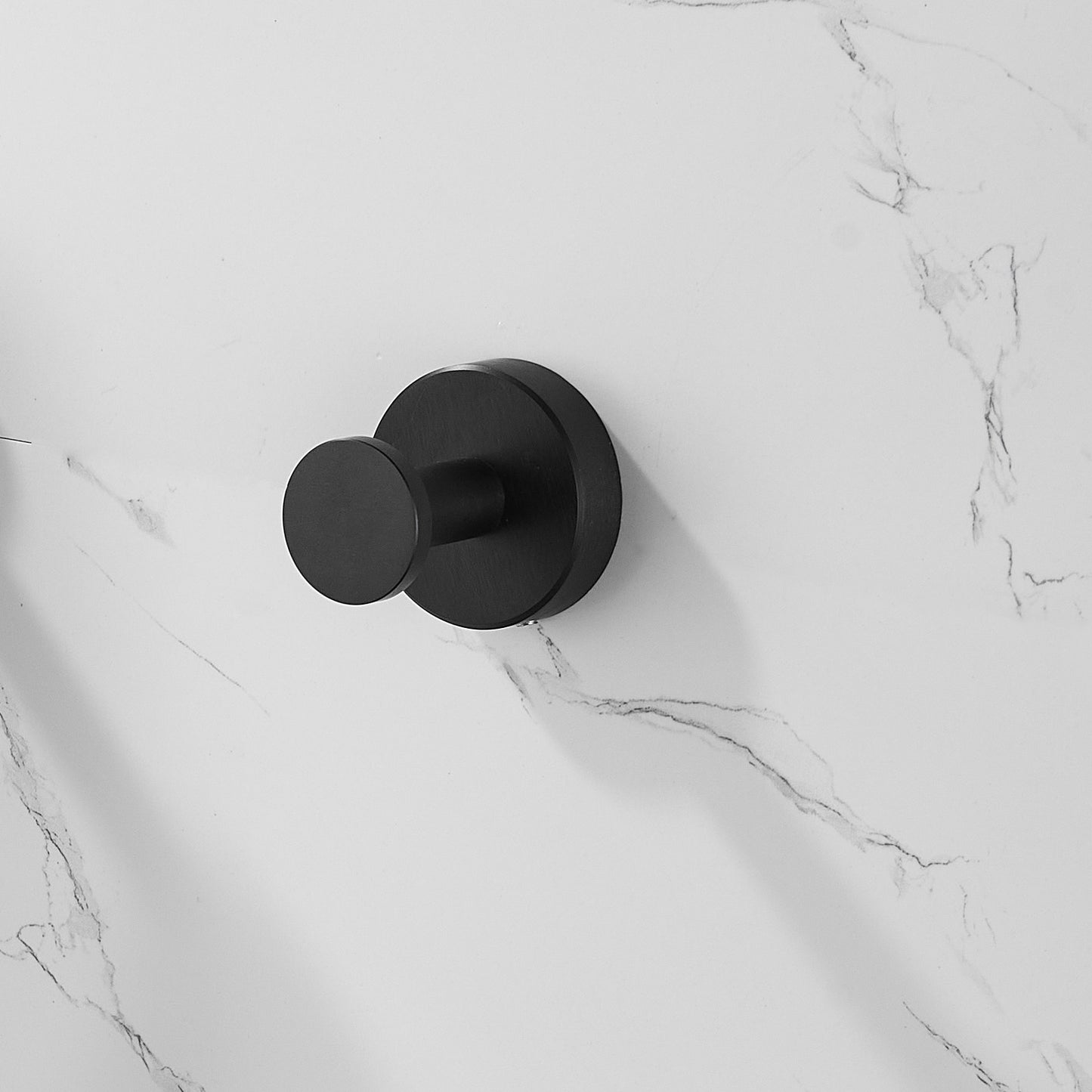 Round Base Wall Hanging Coat Hook with Screws- Matte Black Towel Hook, 4 Pack, for Entry Shoe Cabinet, Wardrobe Bathroom Bedroom Furniture Hardware[Unable to ship on weekends, please place orders with