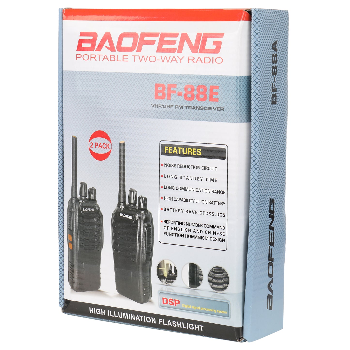 BF-88E 1500mAh Ultra-long Standby Walkie-talkie EU Standard Black