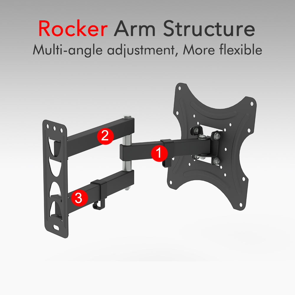 26-50" Adjustable Wall Mount Bracket Rotatable TV Stand TMX200 with Spirit Level