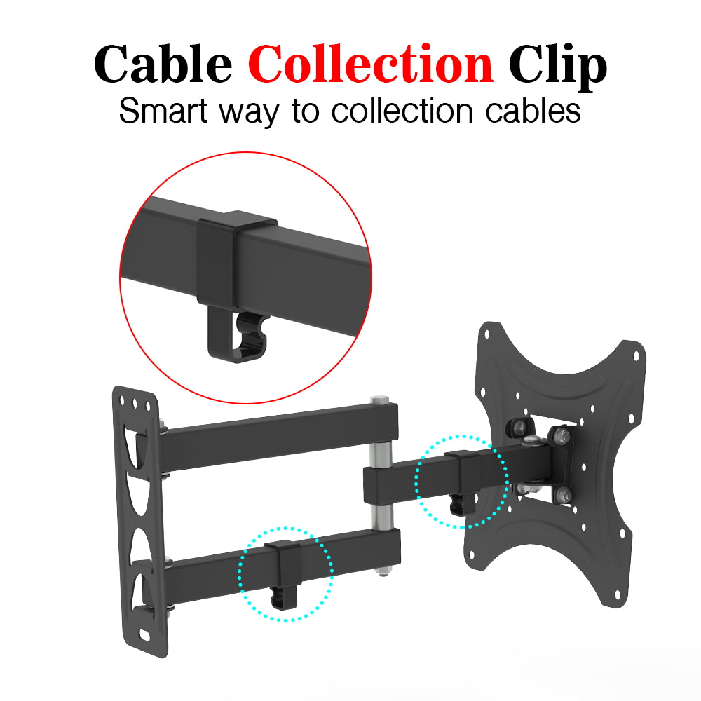 26-50" Adjustable Wall Mount Bracket Rotatable TV Stand TMX200 with Spirit Level