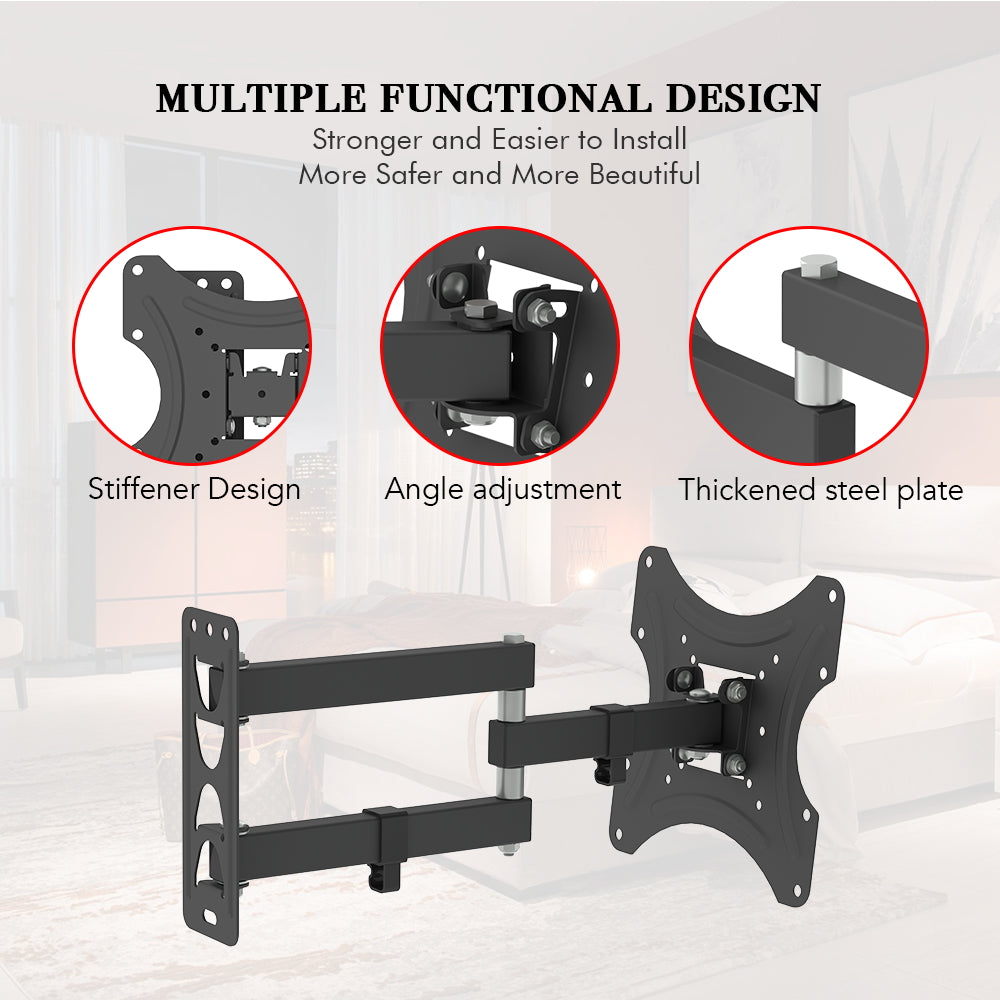26-50" Adjustable Wall Mount Bracket Rotatable TV Stand TMX200 with Spirit Level