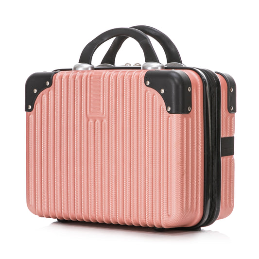14 inch Hard Shell Cosmetic ABS Waterproof Travel Case Toiletry Bag Makeup Luggage