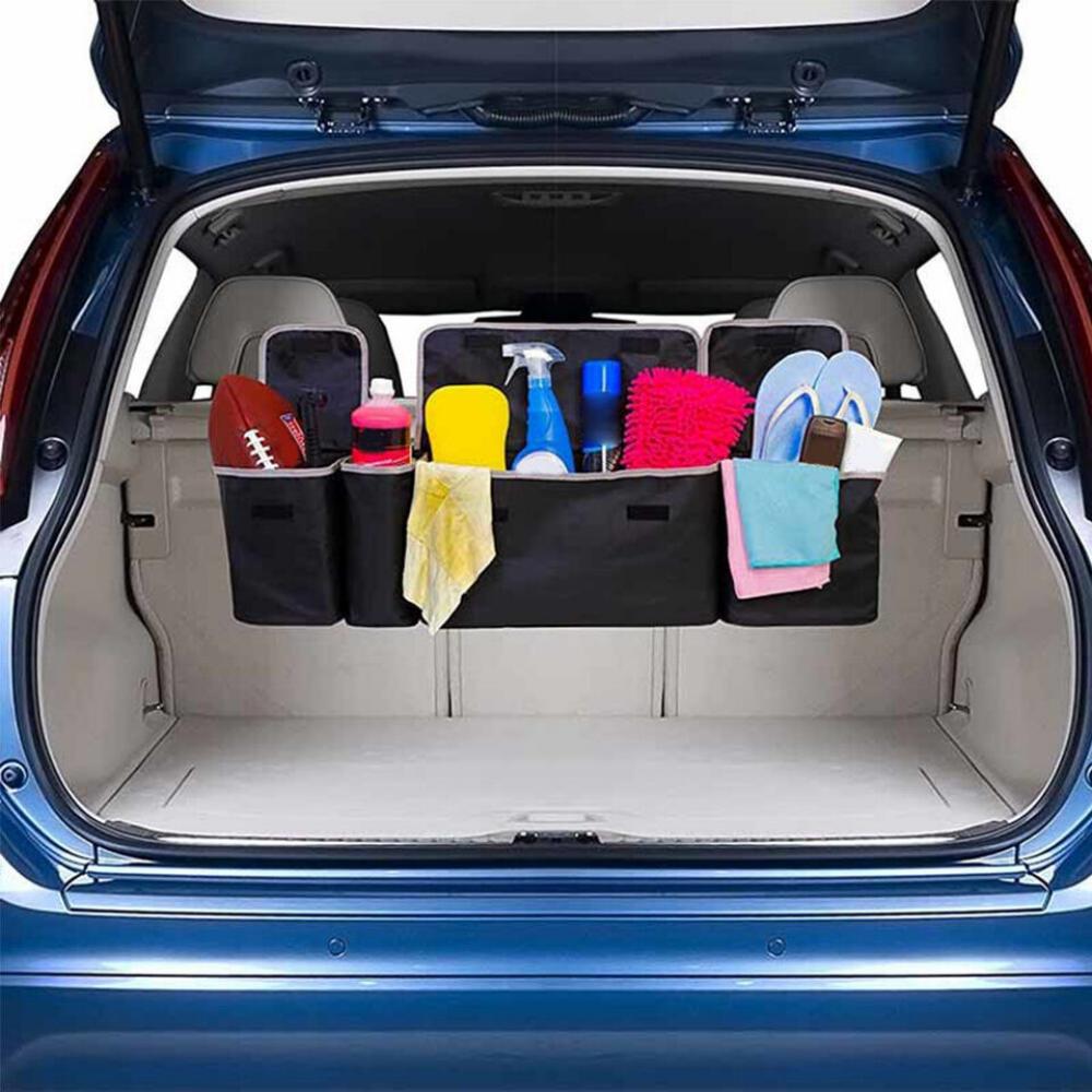 Car Trunk Organizer Oxford Interior Accessories Back Seat Storage Bag 4 Pocket