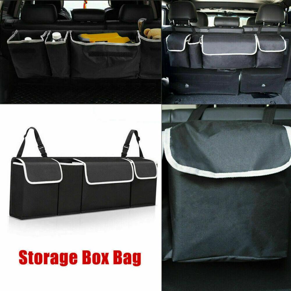 Car Trunk Organizer Oxford Interior Accessories Back Seat Storage Bag 4 Pocket