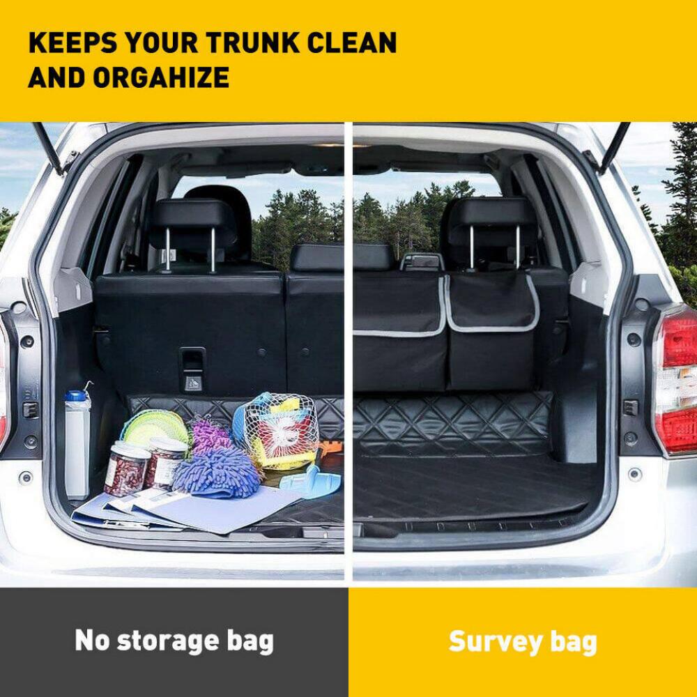 Car Trunk Organizer Oxford Interior Accessories Back Seat Storage Bag 4 Pocket