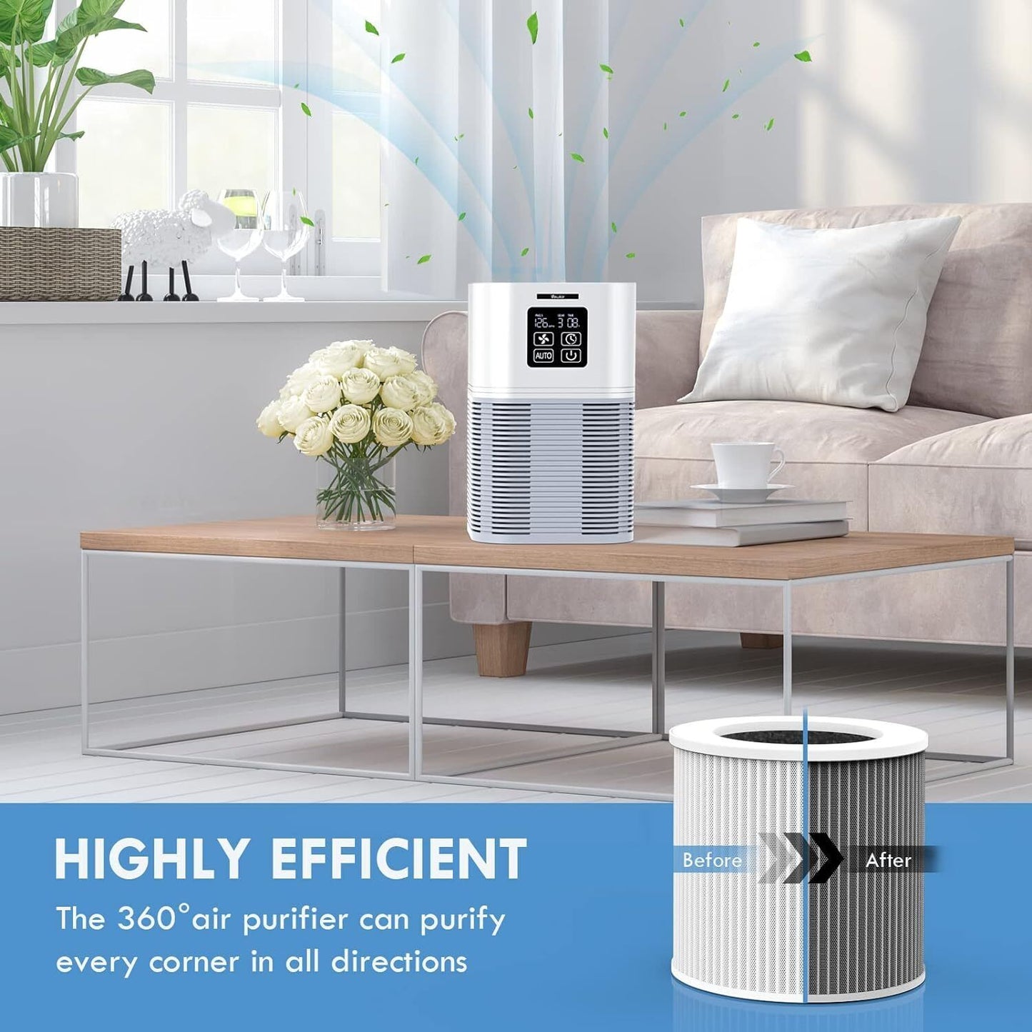 2Pack Air Purifier A1 Replacement Filter H13 True HEPA Air Cleaner Filter(Ships from FBA warehouse, prohibited by Amazon)