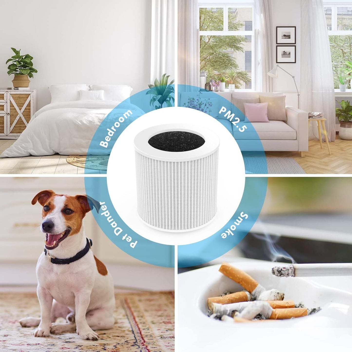 2Pack Air Purifier A1 Replacement Filter H13 True HEPA Air Cleaner Filter(Ships from FBA warehouse, prohibited by Amazon)