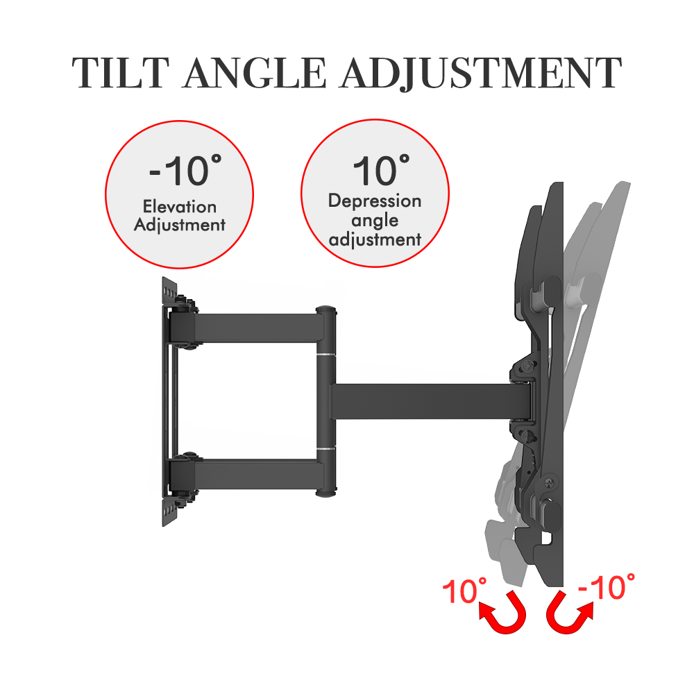 TMDS-106 40-75" Flat Tilting TV Wall Mount with Spirit Level