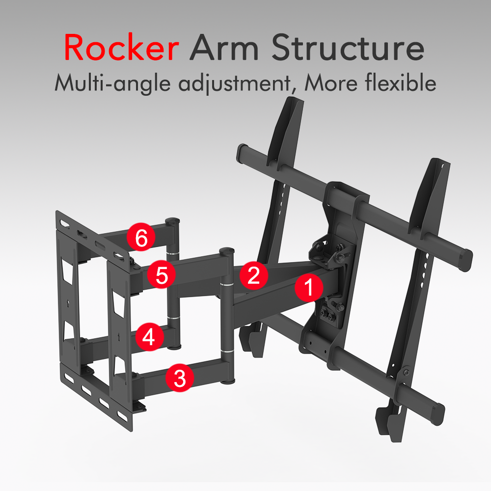 TMDS-106 40-75" Flat Tilting TV Wall Mount with Spirit Level