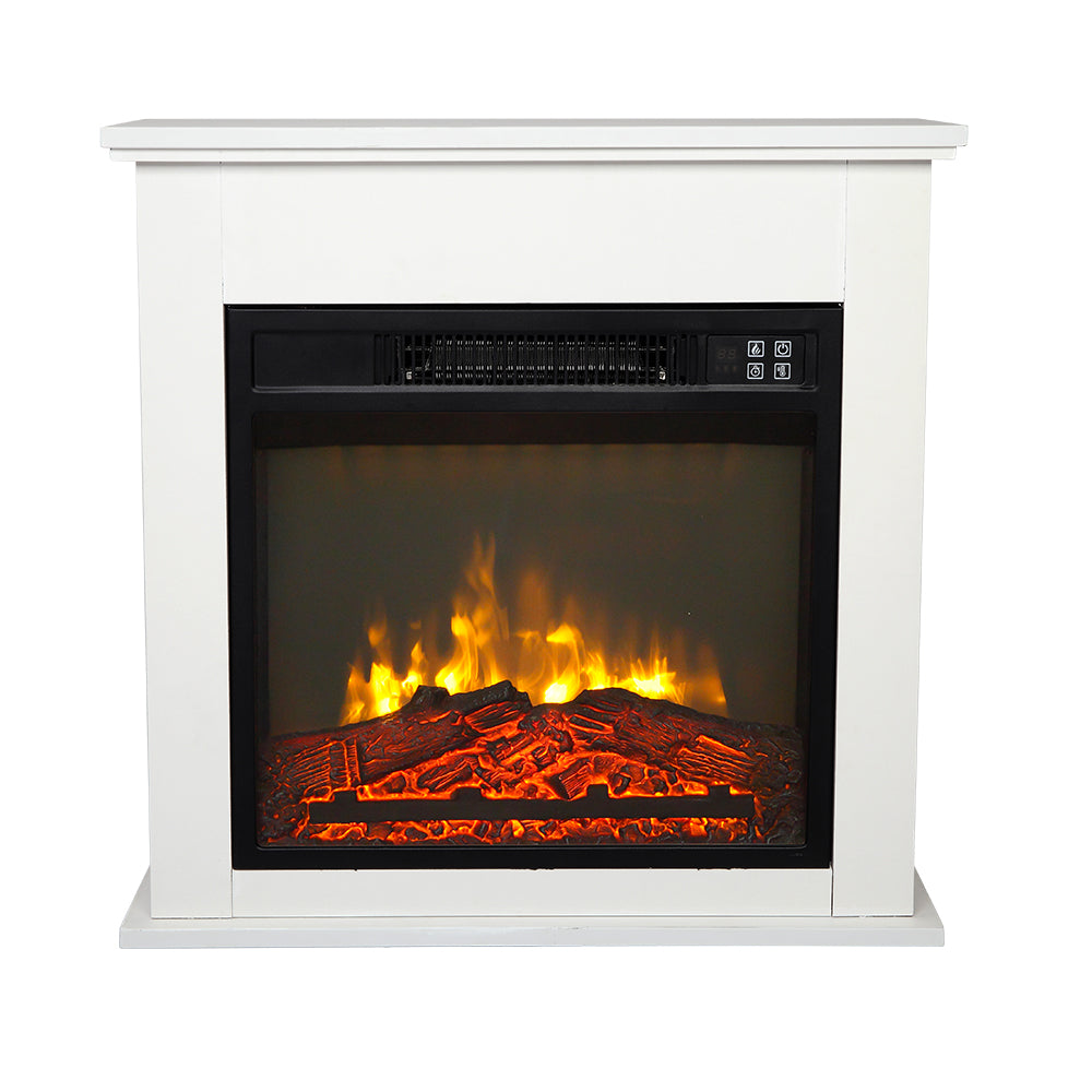 SF103-18G HA209-25 18 Inch White Wood Cabinet Style 1400W Single Color / Fake Wood / Heating Wire / With Small Remote Control Movement Black
