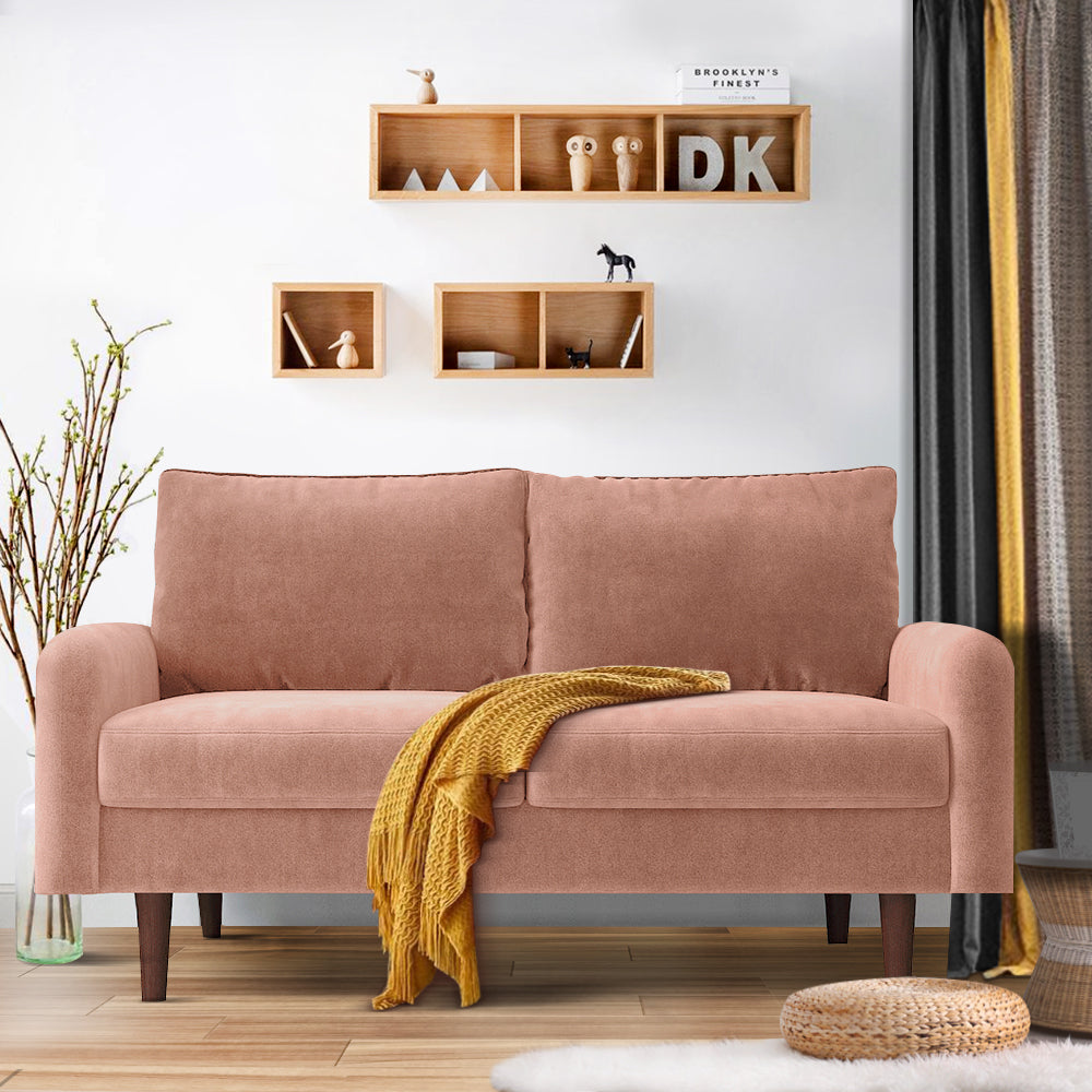 56.3" Velvet Round Arm Apartment Loveseat