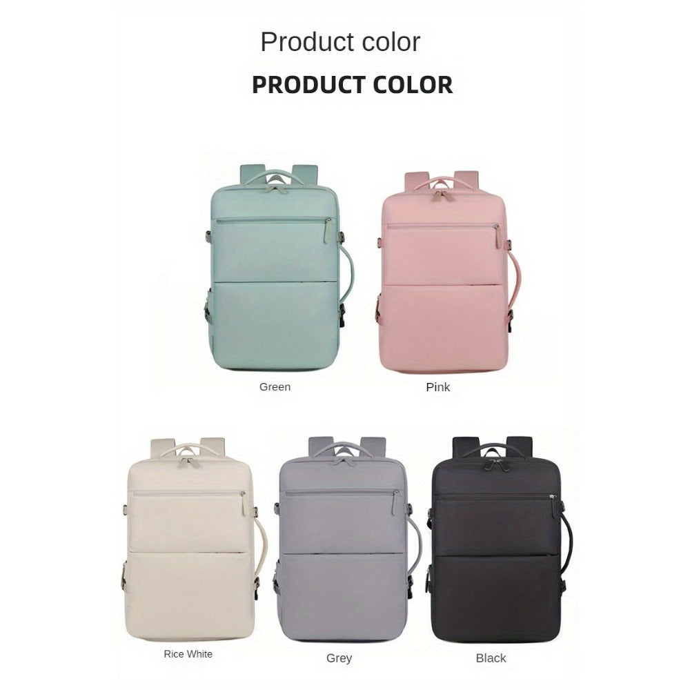Women's Large Capacity Backpack with USB Charger and Shoe Pocket, Flight-Approved for Easy Travel. (Maybe YunExpress Logistics)