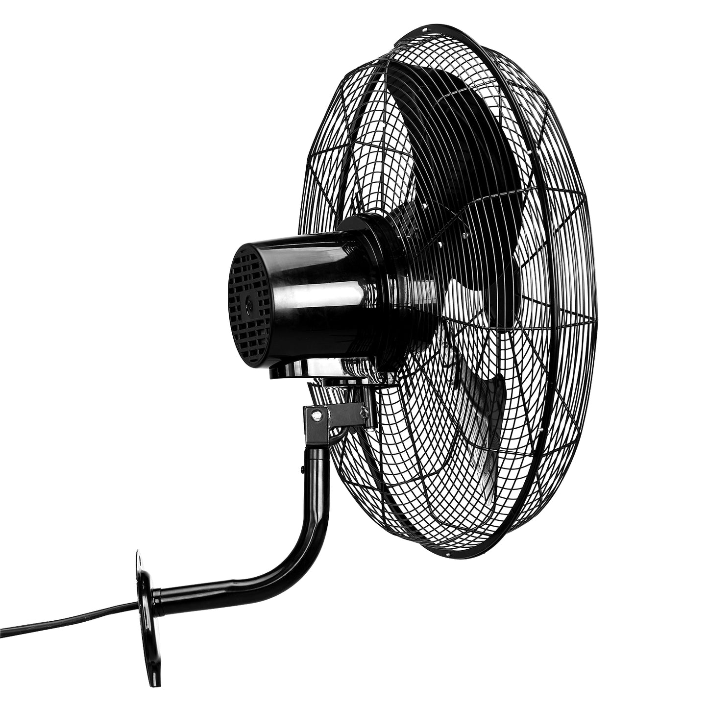 18inch High Velocity Wall Mount Fan Oscillating,Industrial Fan with 3 Speed Ventilation,4592CFM Indoor Wall Fan,70 Degree Horizontal Oscillation,Heavy Duty Metal Fan for Commercial, Garage, Work