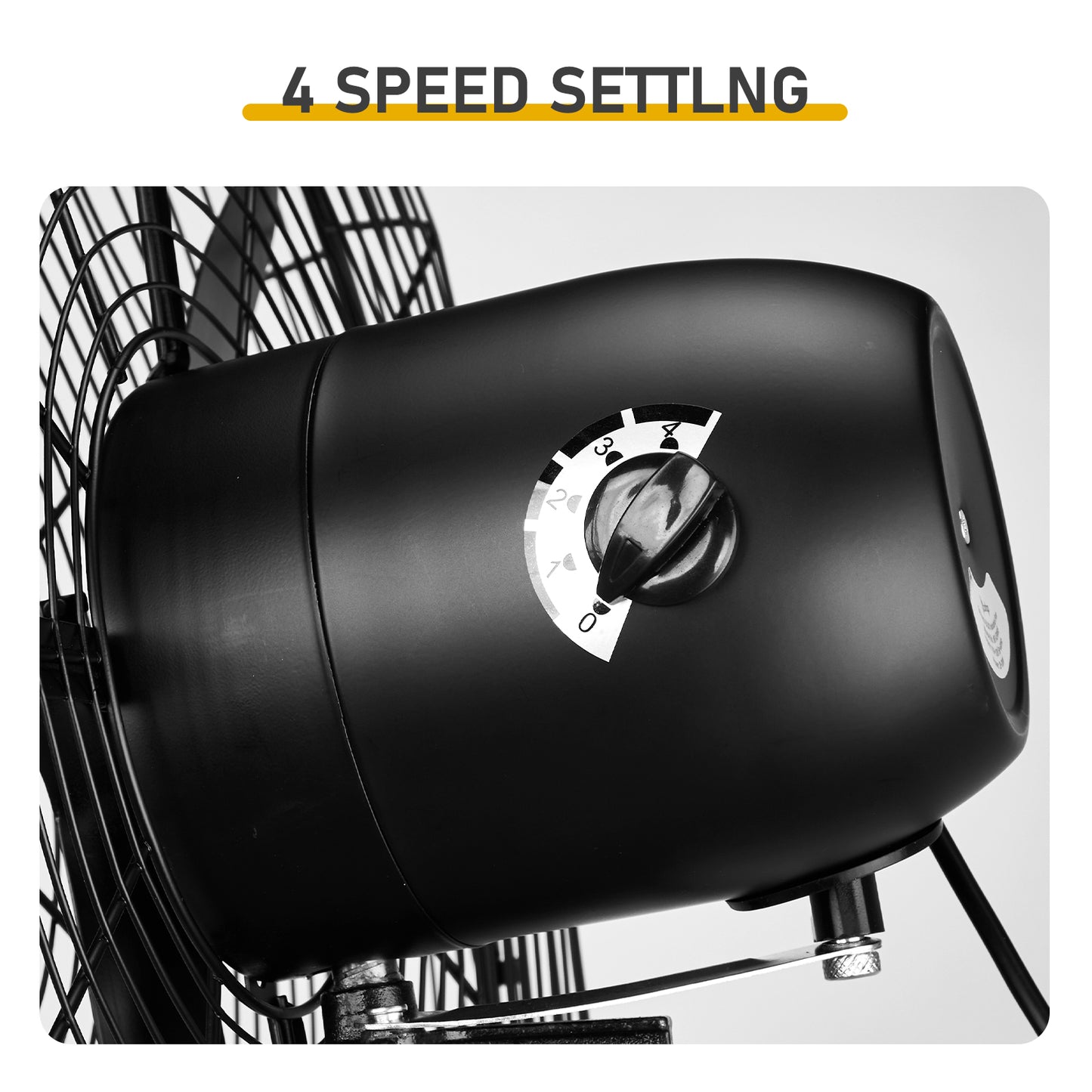 MFJ-EW65 26inch High Velocity Wall Mount Fan Oscillating,Industrial Fan with 4 Speed Ventilation,100% BLDC Copper Motor,9299CFM,,Heavy Duty Metal Fan for Outdoor, Indoor Use  