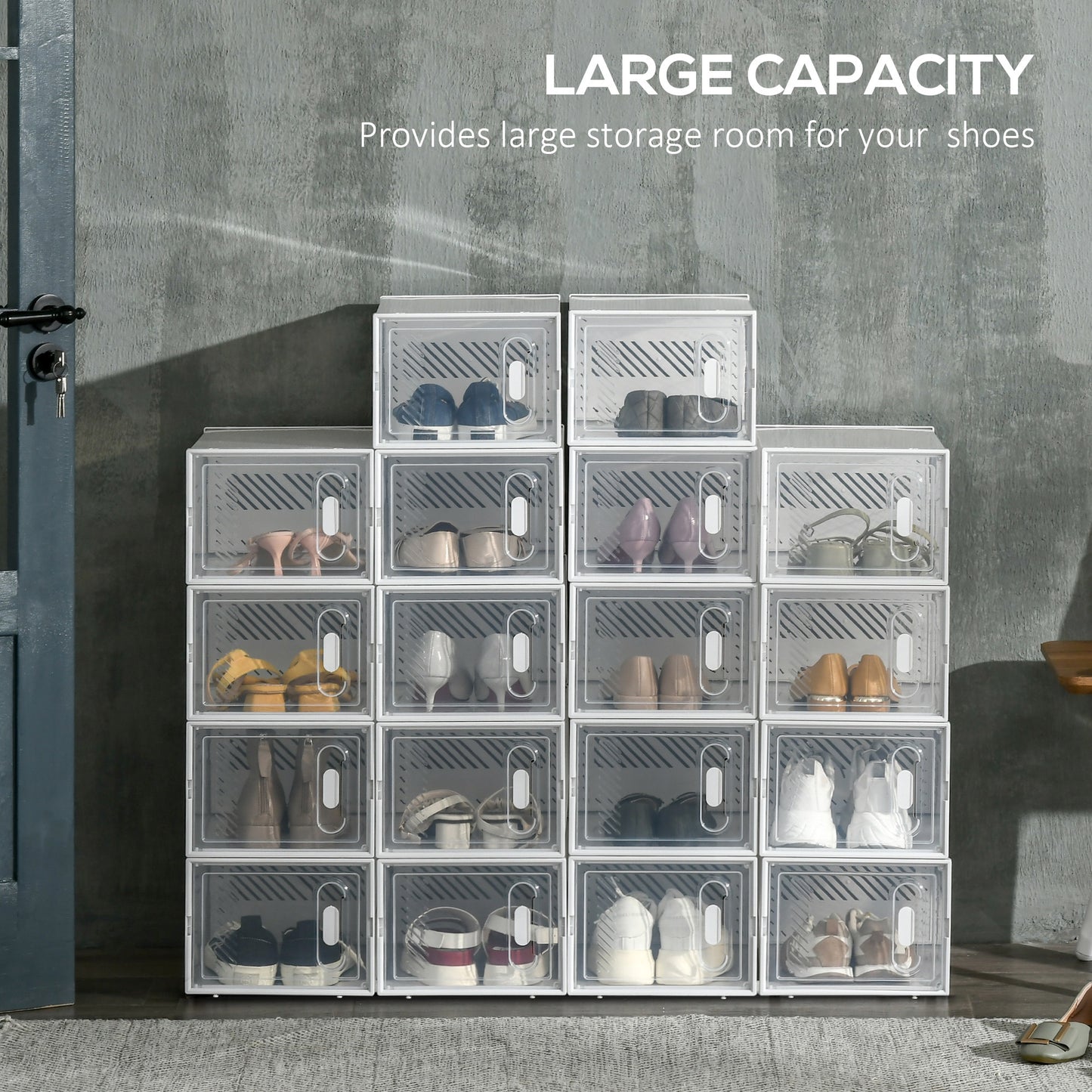 18 Boxes Shoe Storage Cabinet