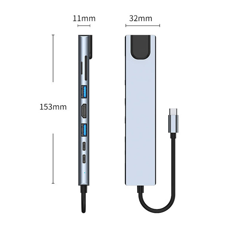 USB C Hub 7-in-1 Docking Station Multiport Adapter with 4K SD Card Reader 2 USB 3 Port for Ugreen Dockingstation