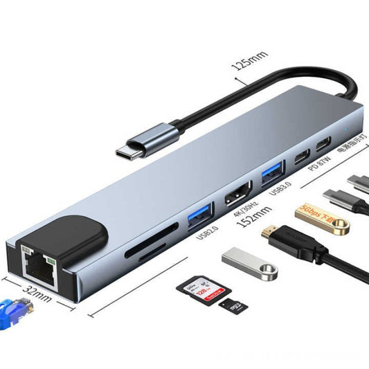 USB C Hub 7-in-1 Docking Station Multiport Adapter with 4K SD Card Reader 2 USB 3 Port for Ugreen Dockingstation